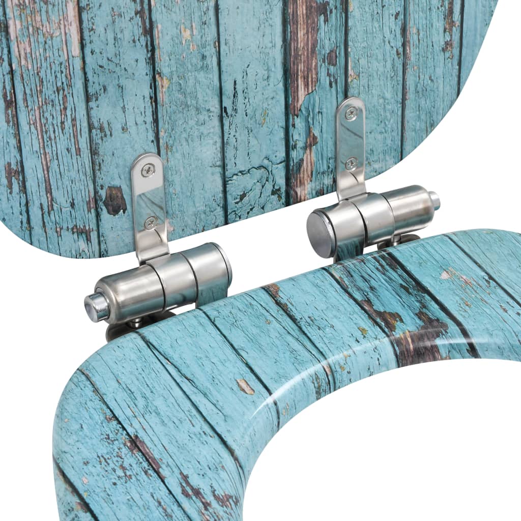vidaXL Toilettensitz mit Soft-Close-Deckel MDF Altholz-Design