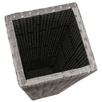 vidaXL Garten-Hochbeet 3-tlg. Poly Rattan Grau