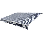 vidaXL Gelenkarmmarkise Handbetrieben 300 cm Blau/Weiß