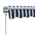 vidaXL Gelenkarmmarkise Handbetrieben 300 cm Blau/Weiß