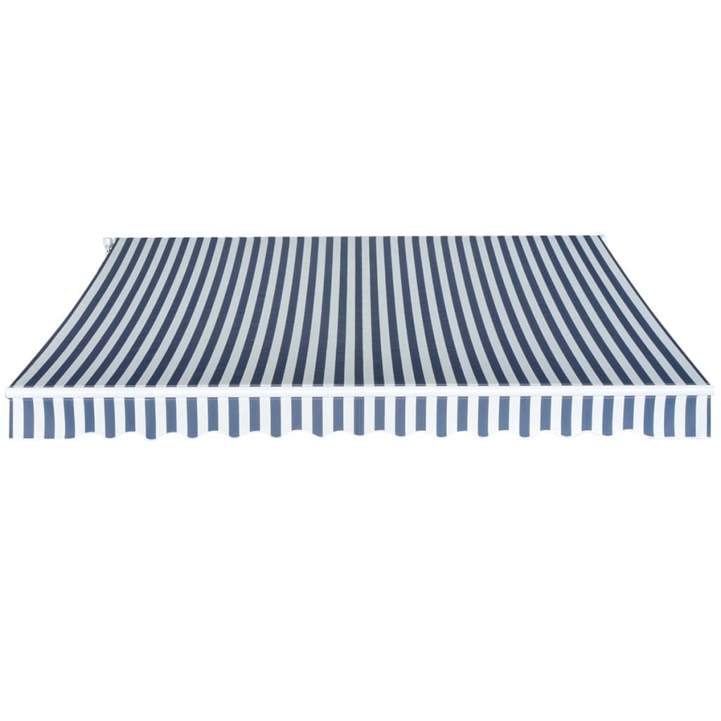 vidaXL Gelenkarmmarkise 350 cm Blau/Weiß