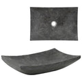 vidaXL Waschbecken 50x35x12 cm Marmor Schwarz