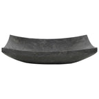 vidaXL Waschbecken 50x35x12 cm Marmor Schwarz