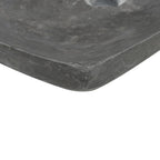 vidaXL Waschbecken 50x35x12 cm Marmor Schwarz