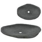 vidaXL Waschbecken Flussstein Oval 60-70 cm