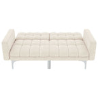vidaXL Schlafsofa Creme Stoff