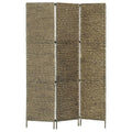 vidaXL 3-teiliger Paravent Braun 116×160 cm Wasserhyazinthe