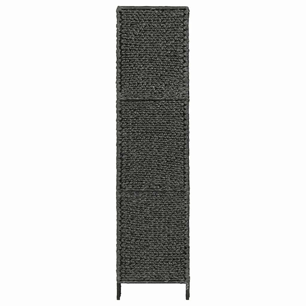 vidaXL 4-teiliger Paravent Schwarz 154×160 cm Wasserhyazinthe