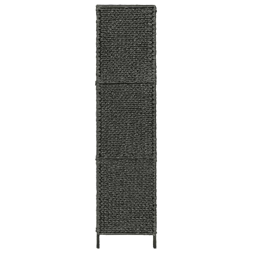 vidaXL 5-teiliger Paravent Schwarz 193×160 cm Wasserhyazinthe