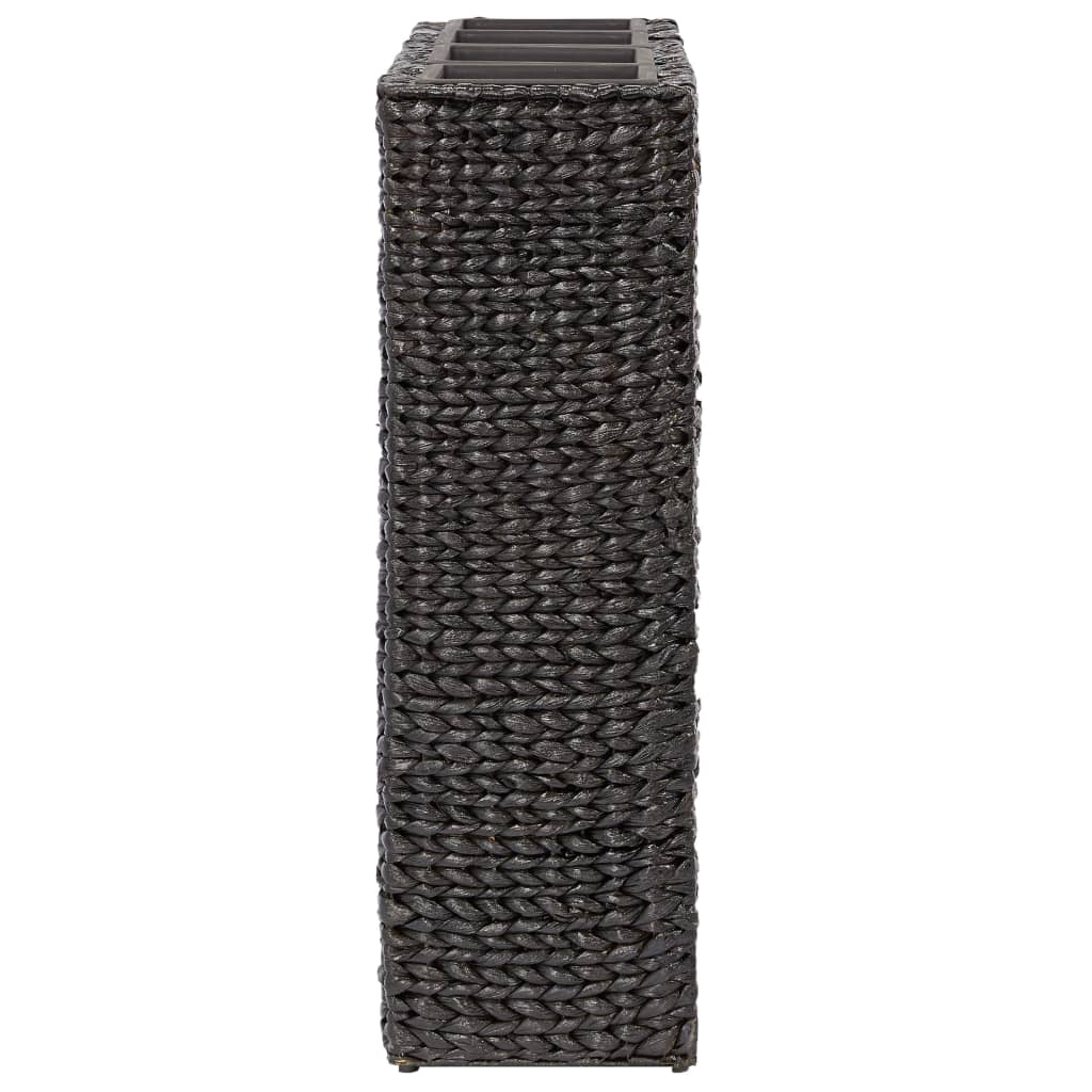 vidaXL Blumenkübel mit 4 Pflanztöpfen Wasserhyazinthe Schwarz