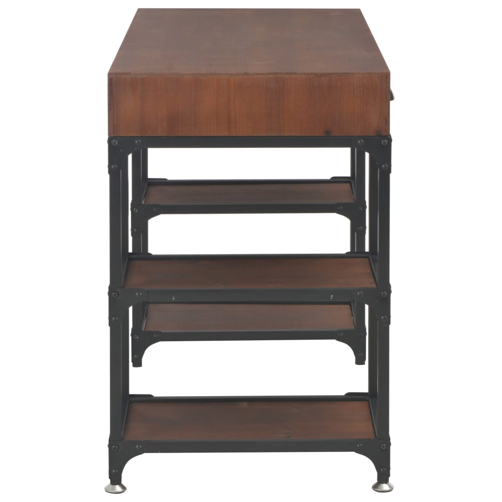 vidaXL Schreibtisch mit 3 Schubladen 110x50x78 cm Massivholz Tanne