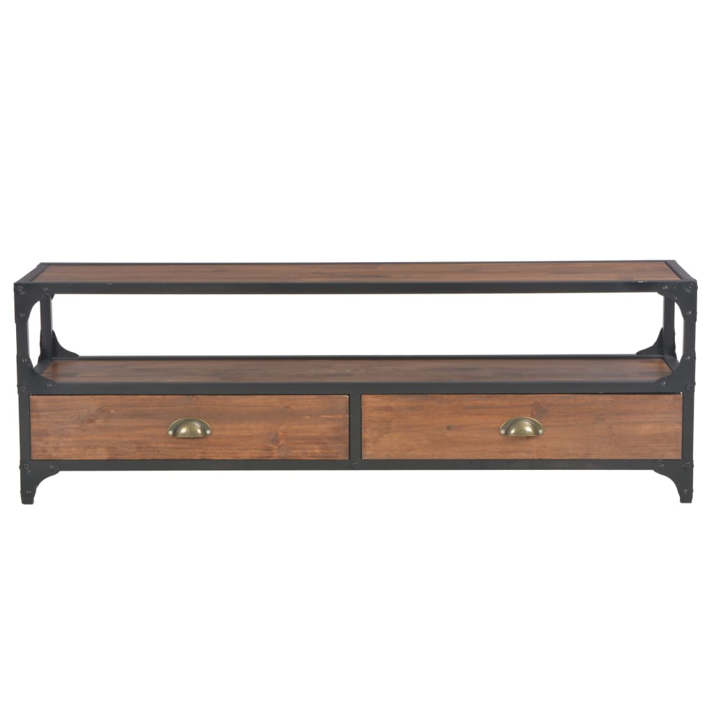 vidaXL TV-Schrank mit 2 Schubladen 120x30x40 cm Massivholz Kiefer