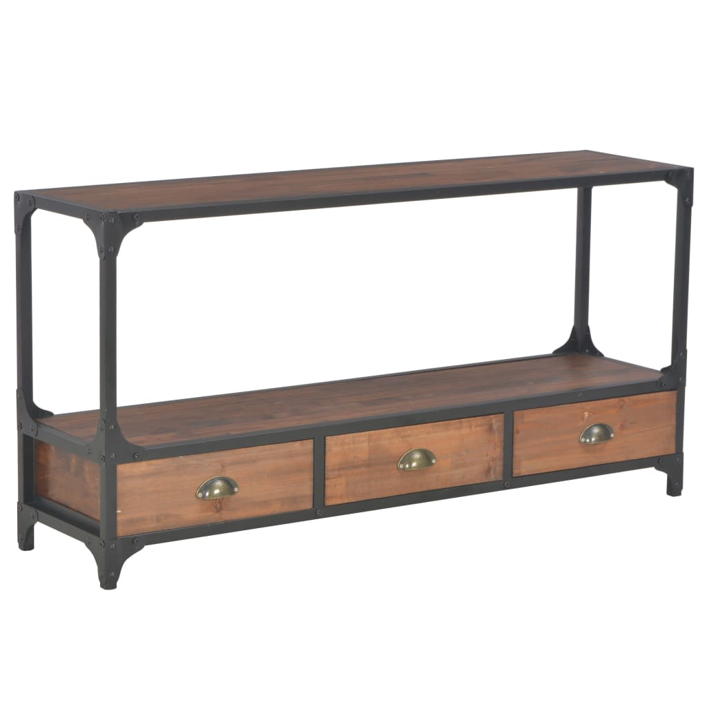 vidaXL TV-Schrank mit 3 Schubladen 120x30x60 cm Massivholz Kiefer