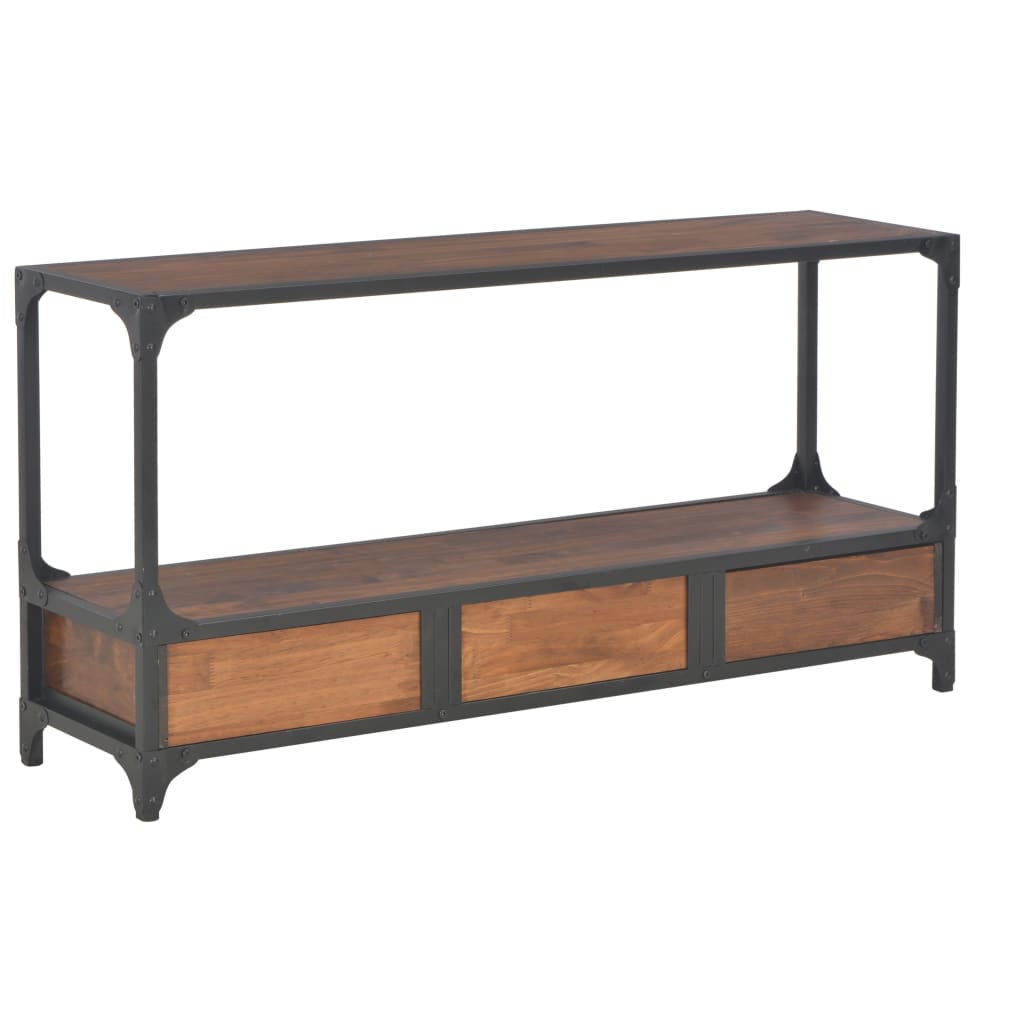 vidaXL TV-Schrank mit 3 Schubladen 120x30x60 cm Massivholz Kiefer