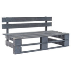 vidaXL Outdoor-Sofa Paletten mit Kissen in Sandfarben Kiefernholz