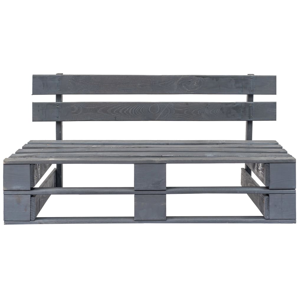 vidaXL Outdoor-Sofa Paletten mit Kissen in Sandfarben Kiefernholz
