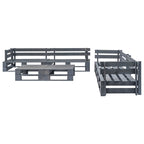 vidaXL 6-tlg. Outdoor-Lounge-Set Paletten Kissen in Sandfarben Holz