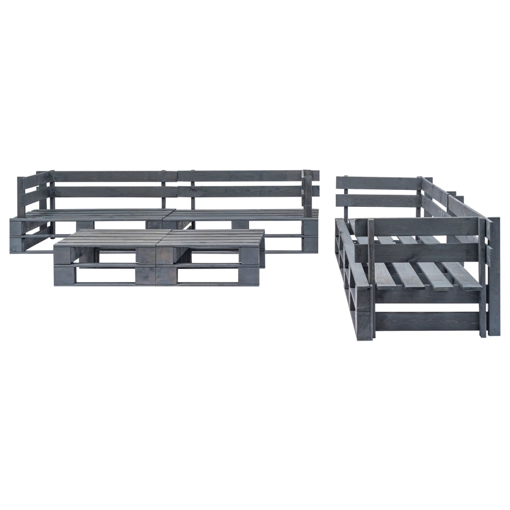 vidaXL 6-tlg. Outdoor-Lounge-Set Paletten Kissen in Sandfarben Holz