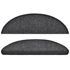 vidaXL Stufenmatten 15 Stk. 56x17x3 cm Anthrazit Halbrund