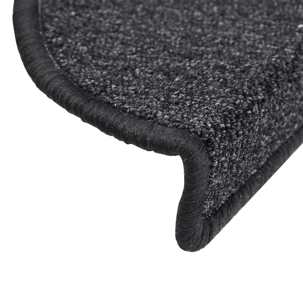 vidaXL Stufenmatten 15 Stk. 56x17x3 cm Anthrazit Halbrund