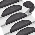 vidaXL Stufenmatten 15 Stk. 56x17x3 cm Anthrazit Halbrund