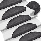 vidaXL Stufenmatten 15 Stk. 56x17x3 cm Anthrazit Halbrund