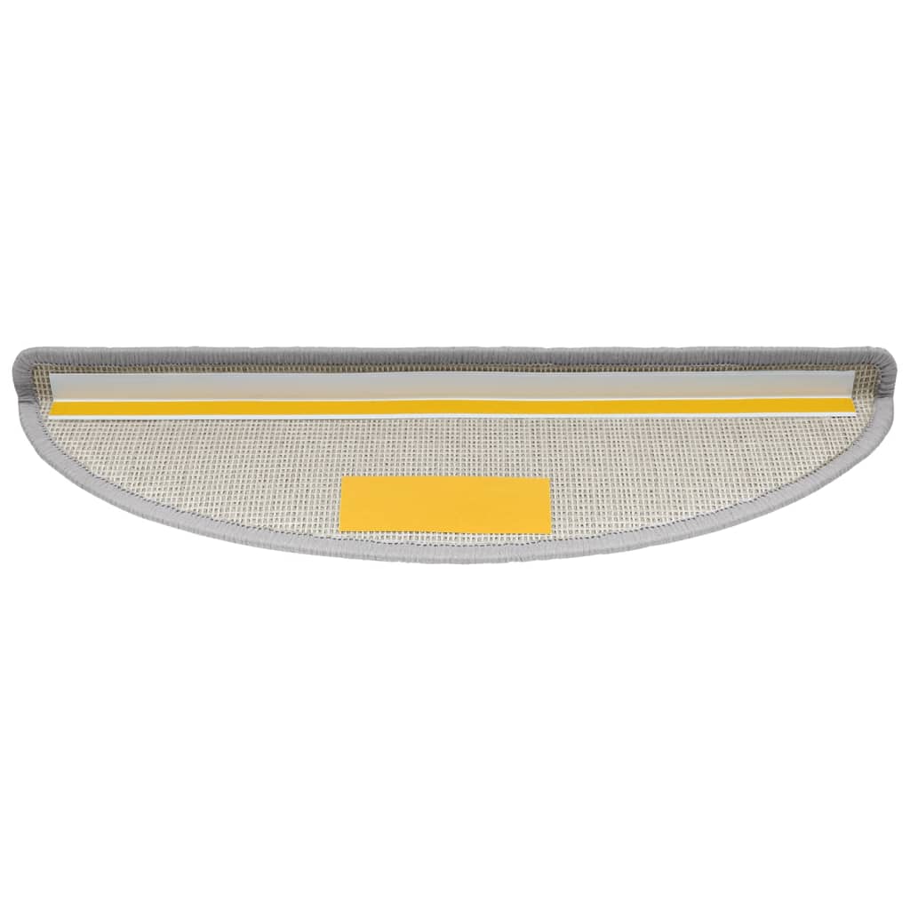 vidaXL 15 Stk. Treppenmatten Hellgrau 56 x 17 x 3 cm