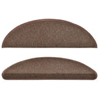 vidaXL Stufenmatten 15 Stk. 56x17x3 cm Kaffeebraun Halbrund