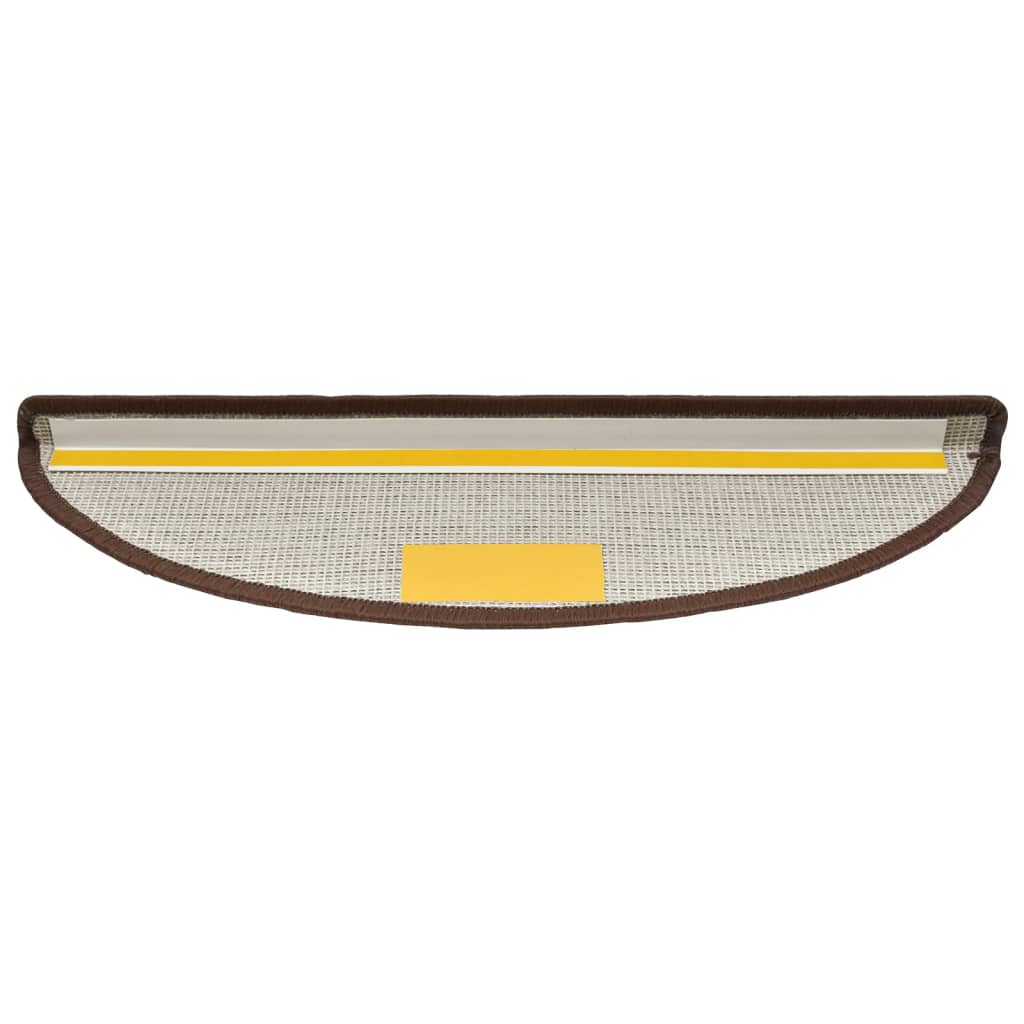 vidaXL Stufenmatten 15 Stk. 56x17x3 cm Kaffeebraun Halbrund