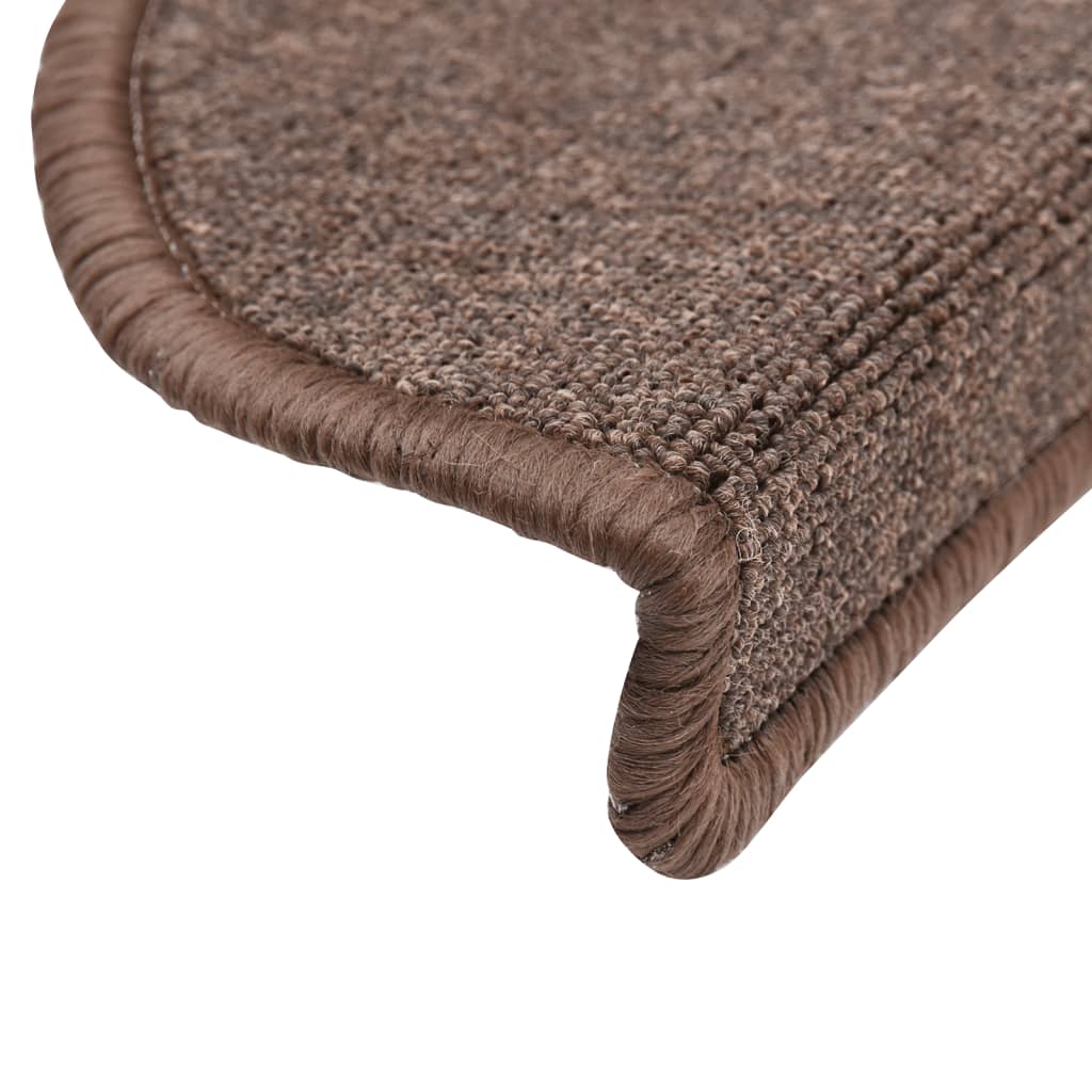 vidaXL Stufenmatten 15 Stk. 56x17x3 cm Kaffeebraun Halbrund