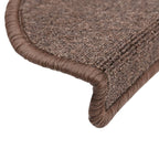 vidaXL Stufenmatten 15 Stk. 56x17x3 cm Kaffeebraun Halbrund