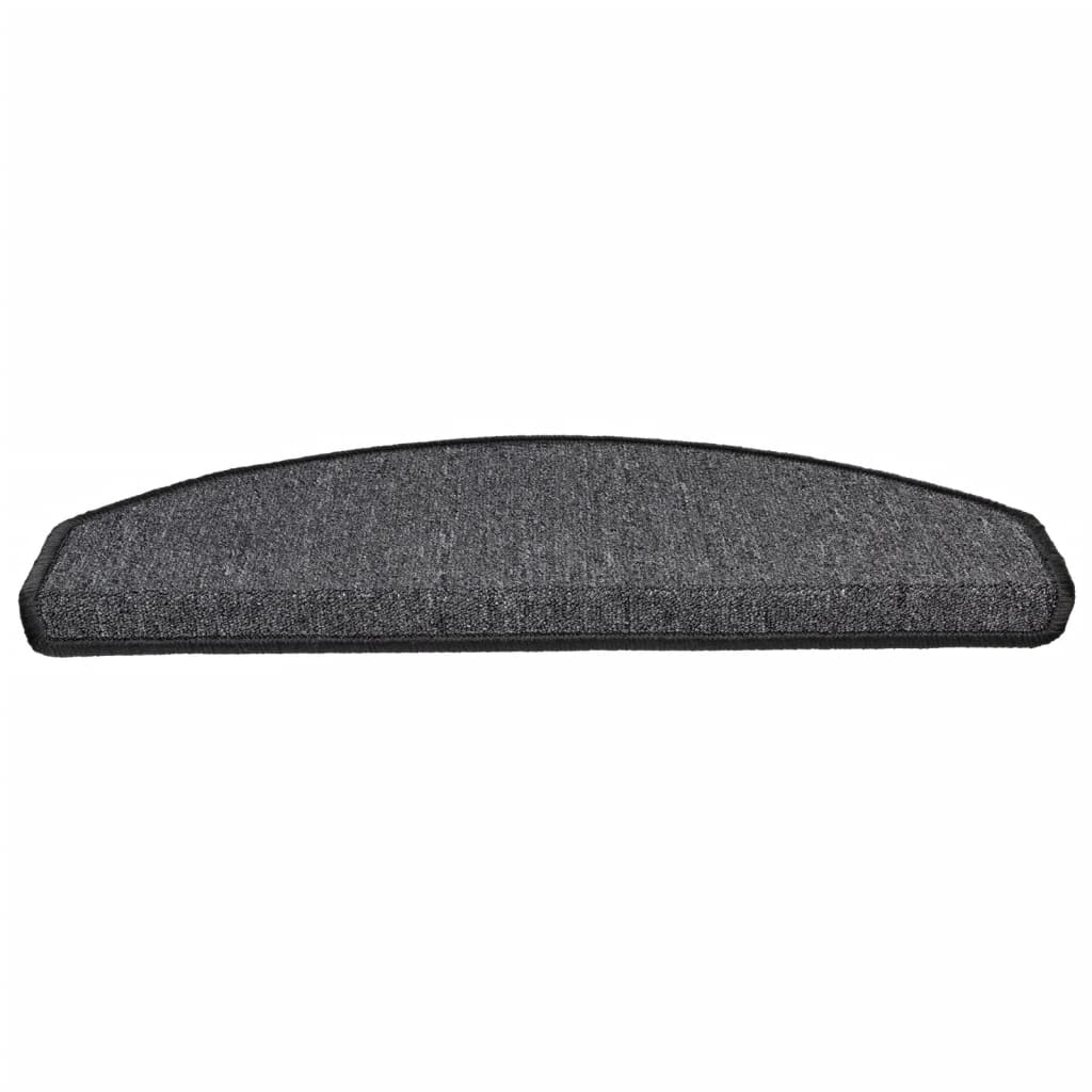 vidaXL Stufenmatten 15 Stk. 65x24x4 cm Anthrazit Halbrund Groß