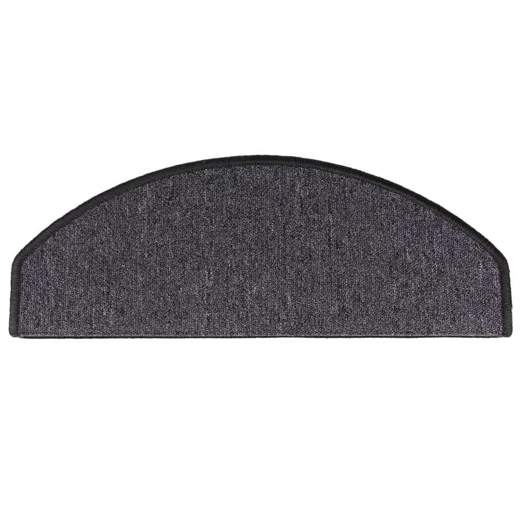 vidaXL Stufenmatten 15 Stk. 65x24x4 cm Anthrazit Halbrund Groß
