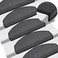 vidaXL Stufenmatten 15 Stk. 65x24x4 cm Anthrazit Halbrund Groß