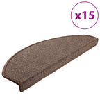 vidaXL Stufenmatten 15 Stk. 65x24x4 cm Kaffeebraun Halbrund Groß