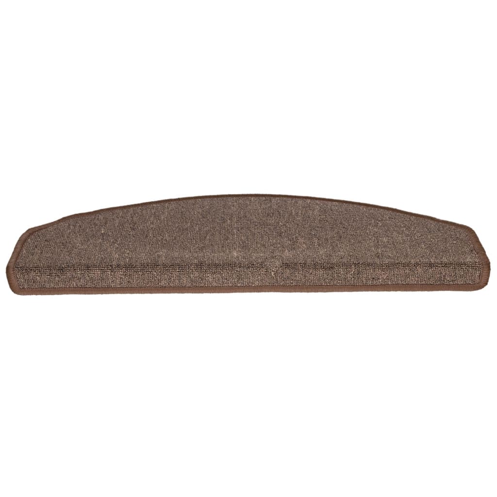 vidaXL Stufenmatten 15 Stk. 65x24x4 cm Kaffeebraun Halbrund Groß