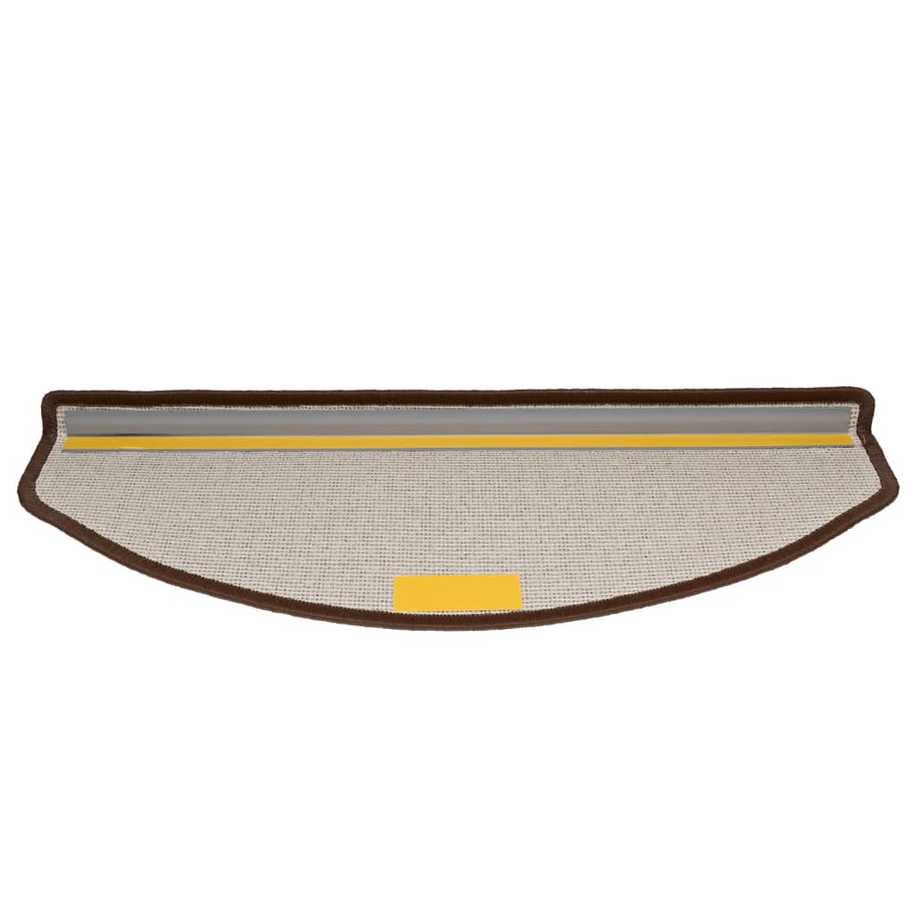 vidaXL Stufenmatten 15 Stk. 65x24x4 cm Kaffeebraun Halbrund Groß