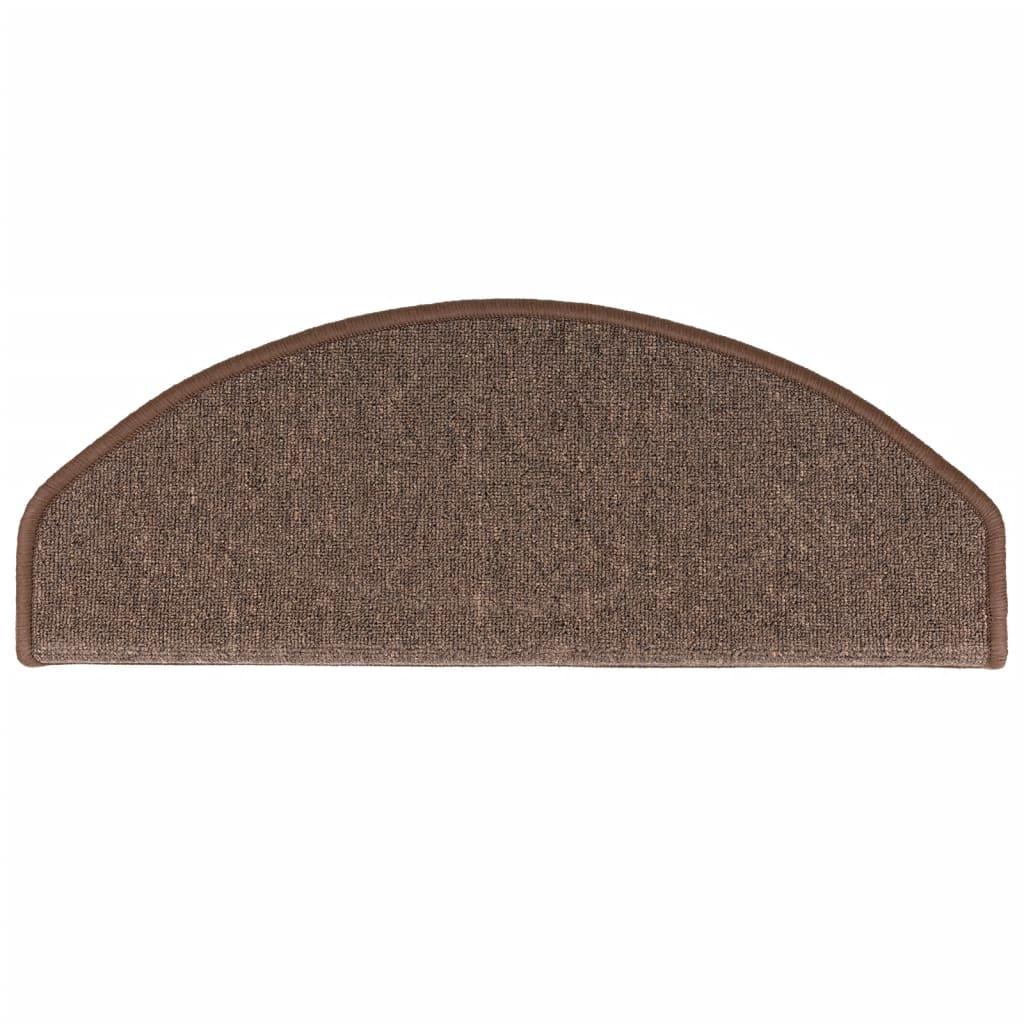 vidaXL Stufenmatten 15 Stk. 65x24x4 cm Kaffeebraun Halbrund Groß