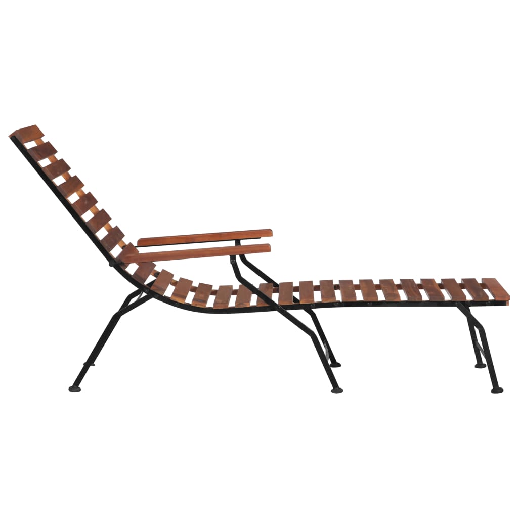 vidaXL Outdoor Liegestuhl Akazienholz Massiv
