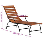 vidaXL Outdoor Liegestuhl Akazienholz Massiv