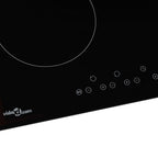 vidaXL Glaskeramik-Kochfeld mit 4 Platten Touch Control 6000 W