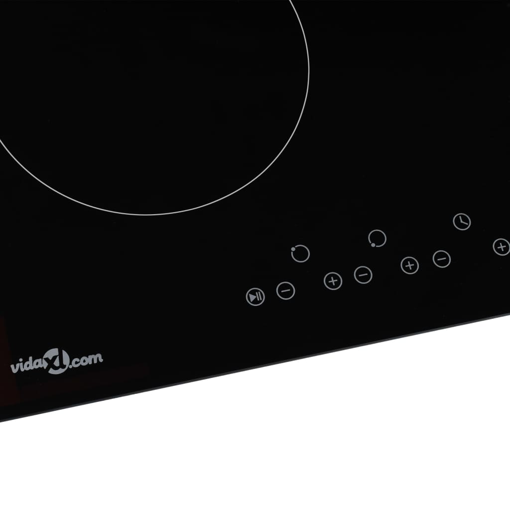 vidaXL Glaskeramik-Kochfeld mit 4 Platten Touch Control 6000 W