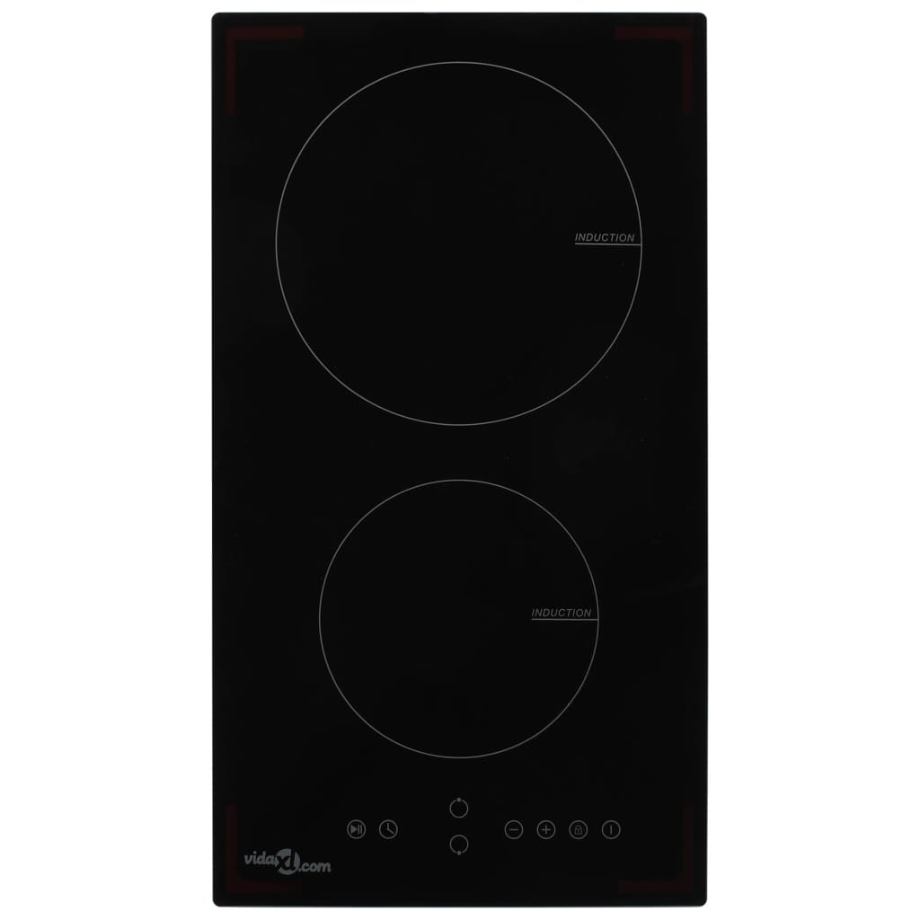 vidaXL Induktionskochfeld mit 2 Platten Touch Control Glas 3500 W
