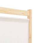 vidaXL 4-teiliger Raumteiler Cremeweiß 160 x 170 x 4 cm Stoff