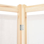vidaXL 6-teiliger Raumteiler Cremeweiß 240 x 170 x 4 cm Stoff