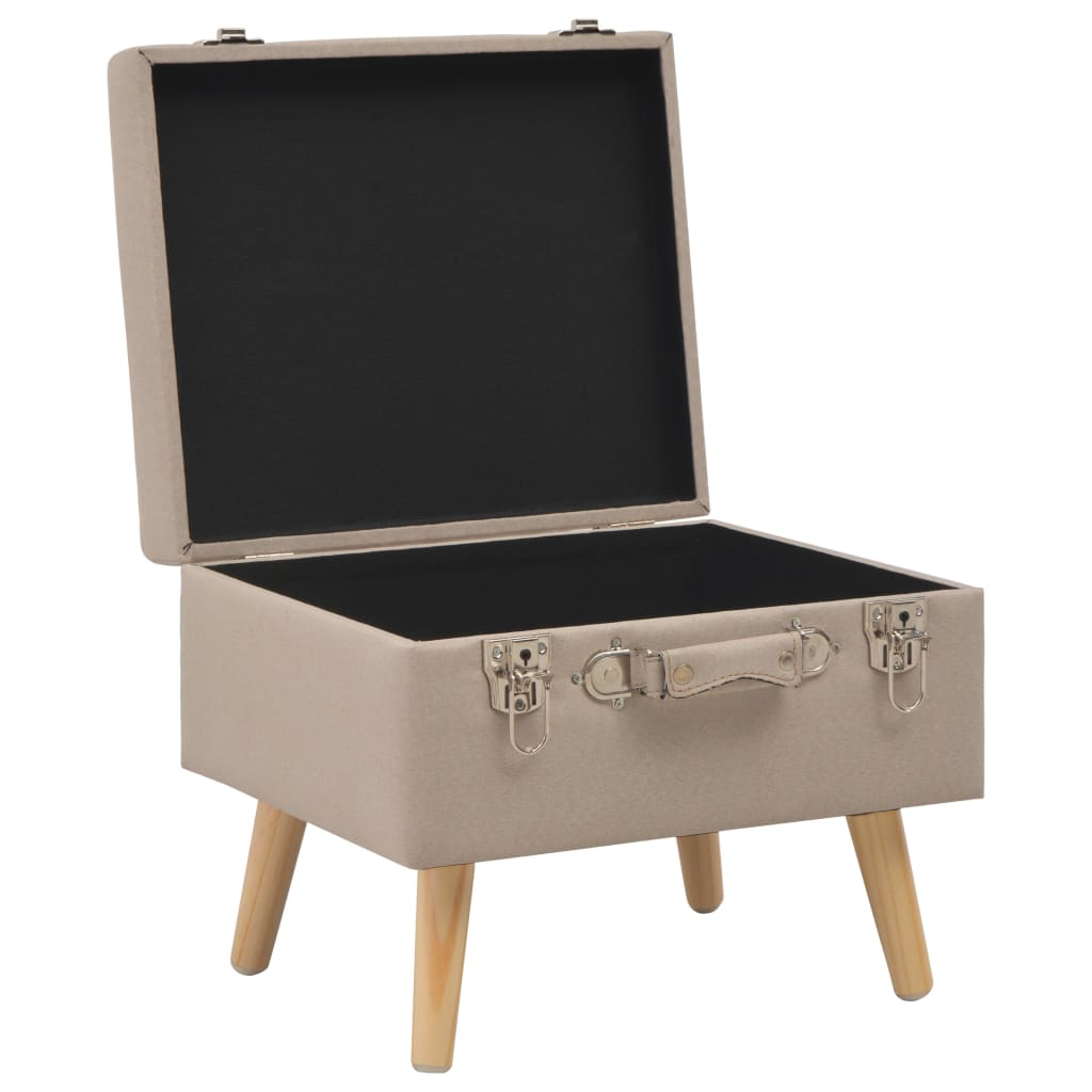 vidaXL Hocker mit Stauraum 3 Stk. Beige Stoff