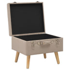 vidaXL Hocker mit Stauraum 3 Stk. Beige Stoff
