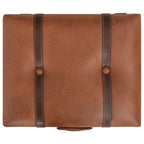 vidaXL Hocker mit Stauraum 40 cm Hellbraun Kunstleder