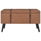vidaXL Hocker mit Stauraum 3 Stk. Braun Kunstleder