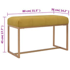 vidaXL Bank 80 cm Senfgelb Samt